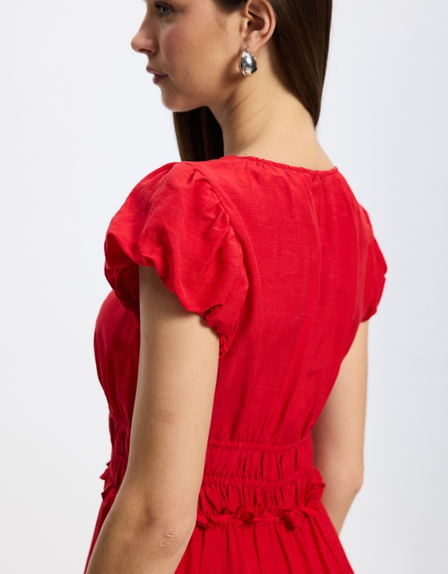 & Other Stories - Bubble-Sleeve Midi Dress
