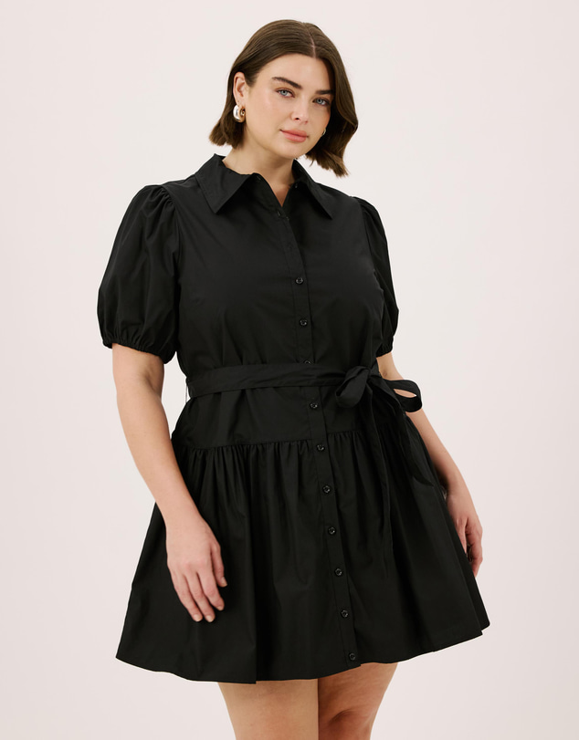 Atmos&Here Curvy - Vivienne Mini Shirt Dress