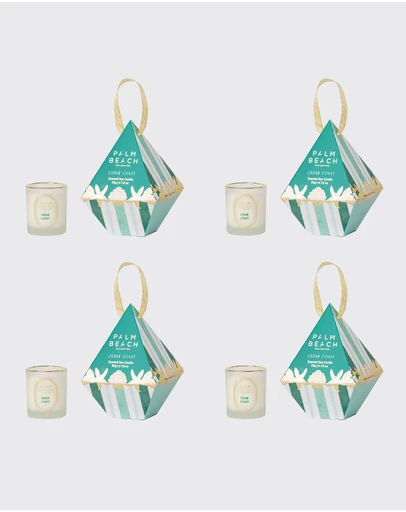 Palm Beach Collection - 4 Pack Hanging Bauble Mini Candle 50g Cedar Coast