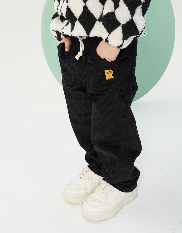 Rock Your Kid - Chunky Cord Relaxed Pant in Charcoal