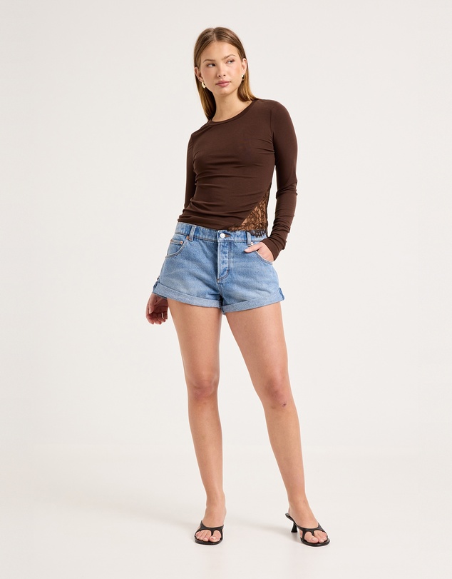Rolla's - Siren Lace Long Sleeve Tee