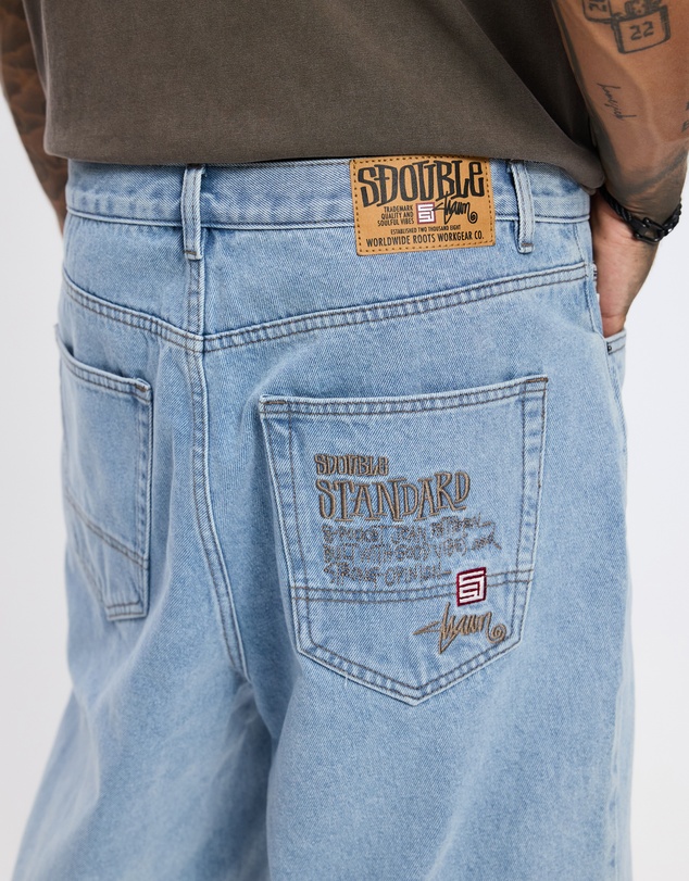 S Double - Emb 5 Pocket Shorts
