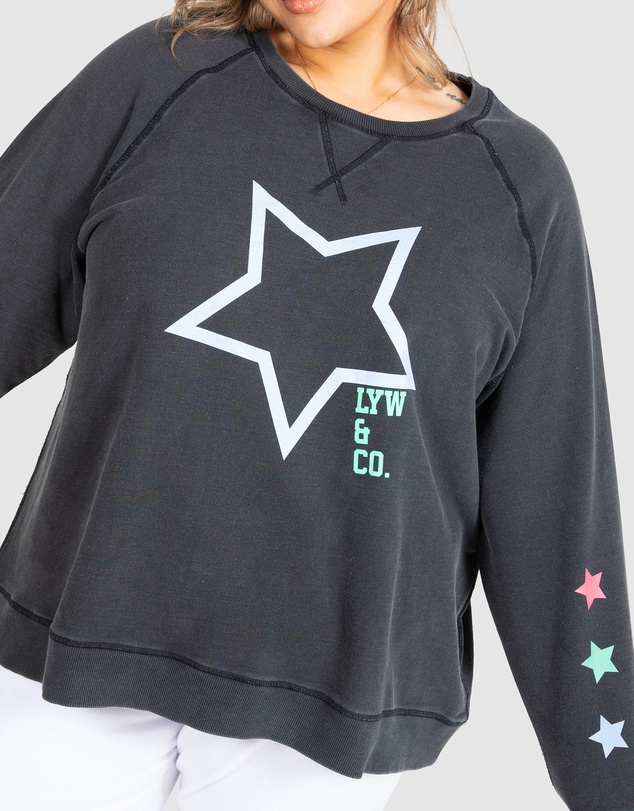 Love Your Wardrobe - LYW & Co Multi Print Sweat Top
