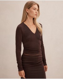 Forever New - Arabella V-Neck Ruched Top