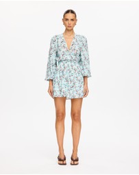 KIVARI - Lydia Tie Front Mini Dress