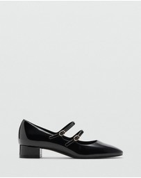 M.N.G - Patent Leather Buckled Heel