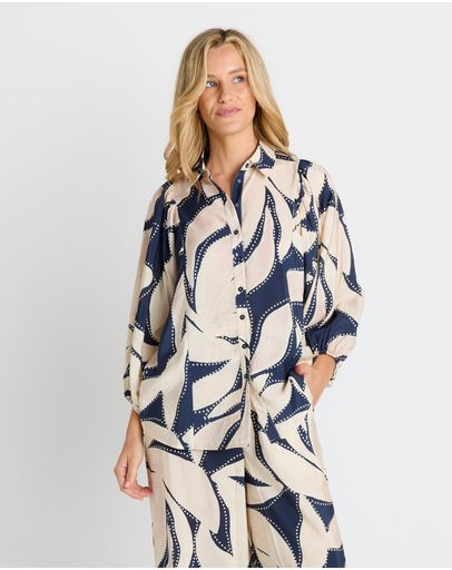 Navy Floral Print