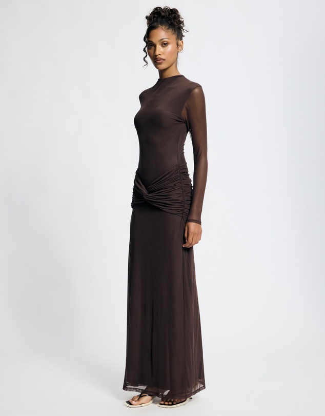 Lover - Willa Long Sleeve Mesh Maxi Dress