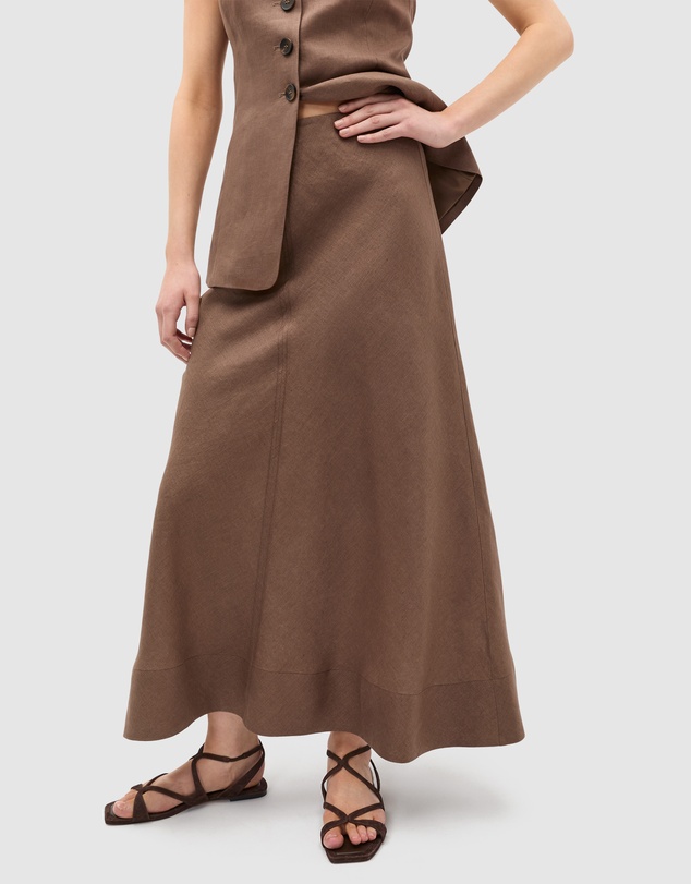 Seed Heritage - Core Linen Seam Front Skirt