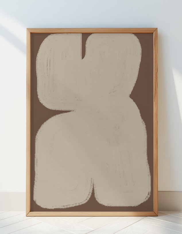 Olive et Oriel - Shape Geometric Art by The Miuus Studio Art Print