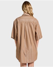 Academy Brand - Alma Stripe Poplin Shirt Dress