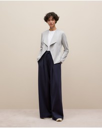 Trenery - Bamboo Viscose Marle Jacket in Light Grey Marle