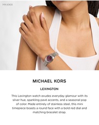 Michael Kors - Lexington Silver Analogue Watch