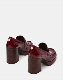 Steve Madden - Munday Wine Leather Loafers