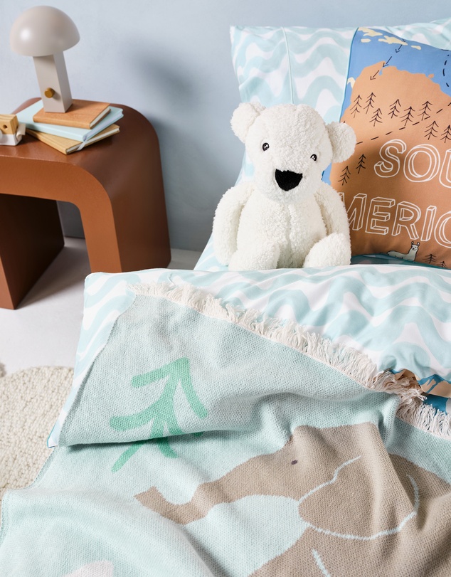 Linen House Kids - Perry Polar Bear Novelty Cushion