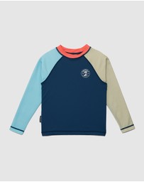 Crywolf - LONG SLEEVE RASH VEST Ocean Colourblock
