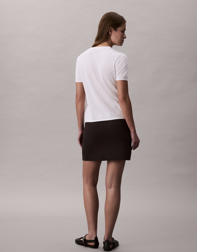 Calvin Klein - Pointelle Cap Sleeve Baby Tee