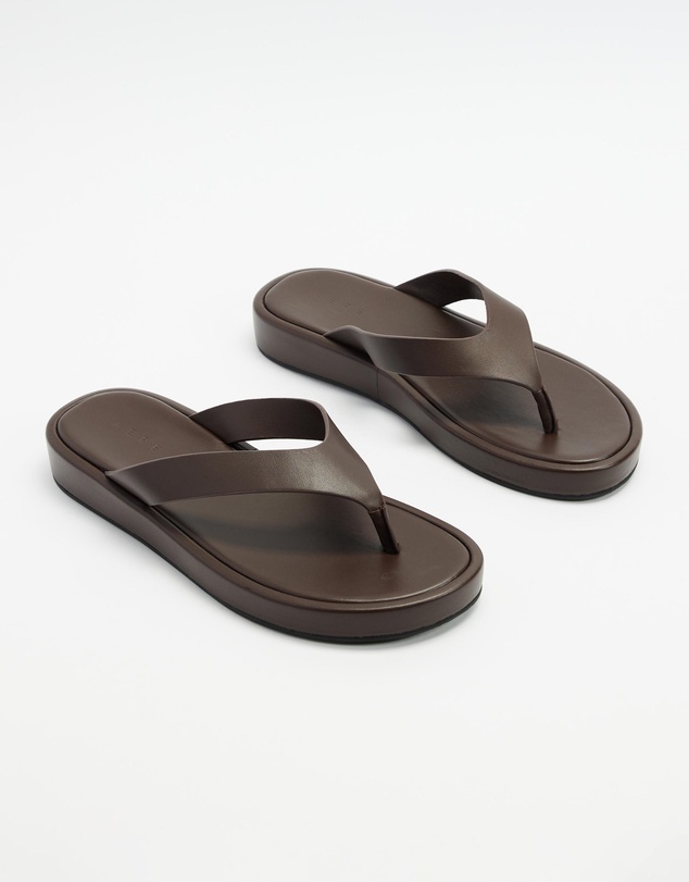 AERE - Leather Platform Thongs