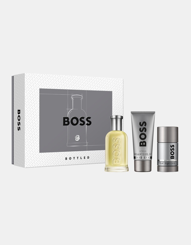 BOSS - Boss Bottled Eau De Toilette, Shower Gel, And Deodorant Stick For Men Trio Gift Set