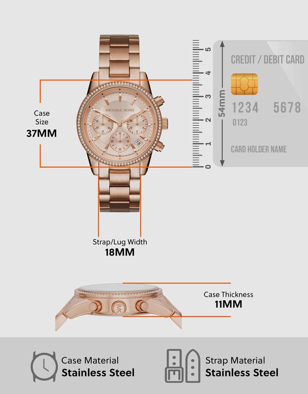 Michael Kors - Bryant Rose Gold Tone Tone Chronograph Watch
