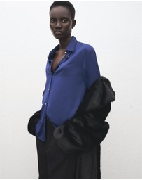 M.N.G - Satin Finish Flowy Shirt