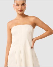 Forever New - Susie Strapless Pleated Linen Mini Dress