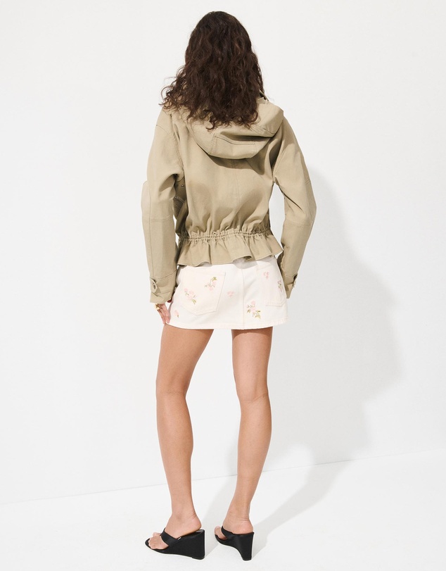 M.N.G - Floral Embroidery Skirt