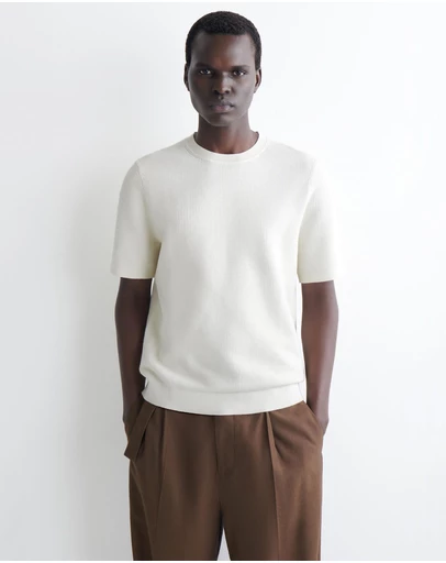 COS - Waffle-Knit Cotton T-Shirt