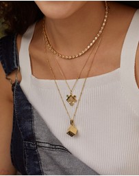 Wanderlust + Co - Dice Gold Necklace