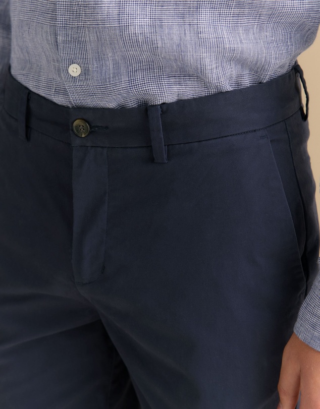 Trenery - Cotton Twill Chino Short in Navy