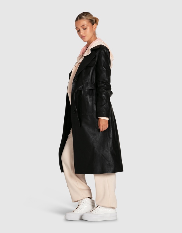 Belle & Bloom - Unstoppable Leather Trench