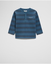 Country Road - Organically Grown Cotton Stripe Long Sleeve Pique T-shirt