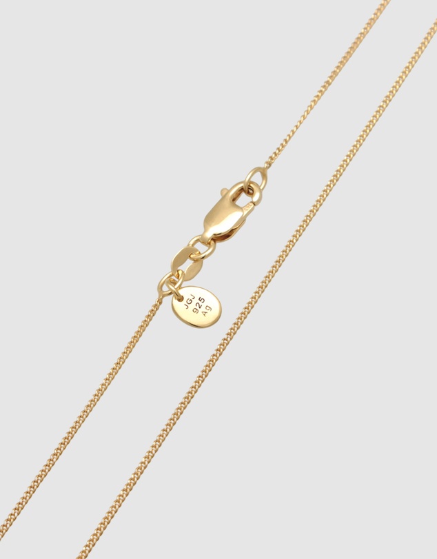 Elli Jewelry - Necklace Agate Circle 925 Sterling Silver Gold-Plated