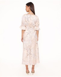 Petal & Pup - Pauline Long Sleeve Maxi Dress - Pastel Paisley