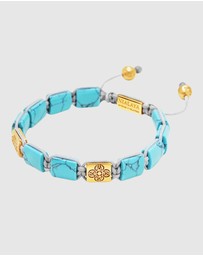 Nialaya Jewellery - The Dorje Flatbead Collection - Turquoise and Gold