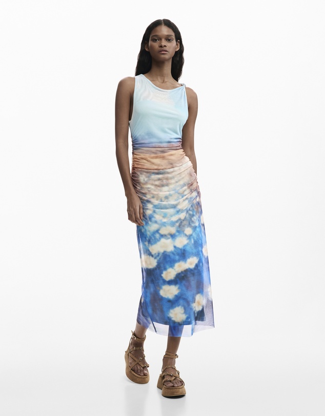 Desigual - Draped dress water lilies