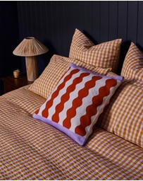 Mosey Me - Mango Seersucker Euro Pillowcase Set