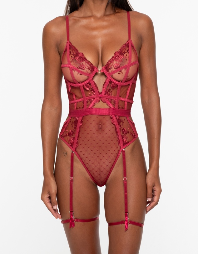 One Empire - Béatrice Burgundy Bodysuit