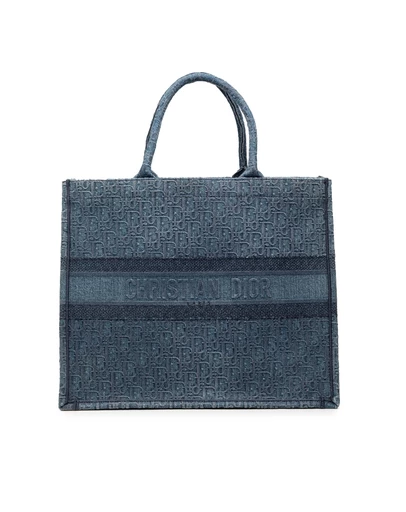 Pre-Loved by Azura Reborn - Pre-Loved Large Oblique Denim Book Tote