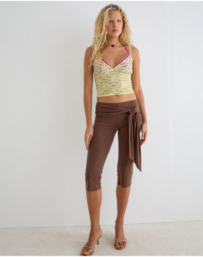 Trim Lace Sequin Lime Pink