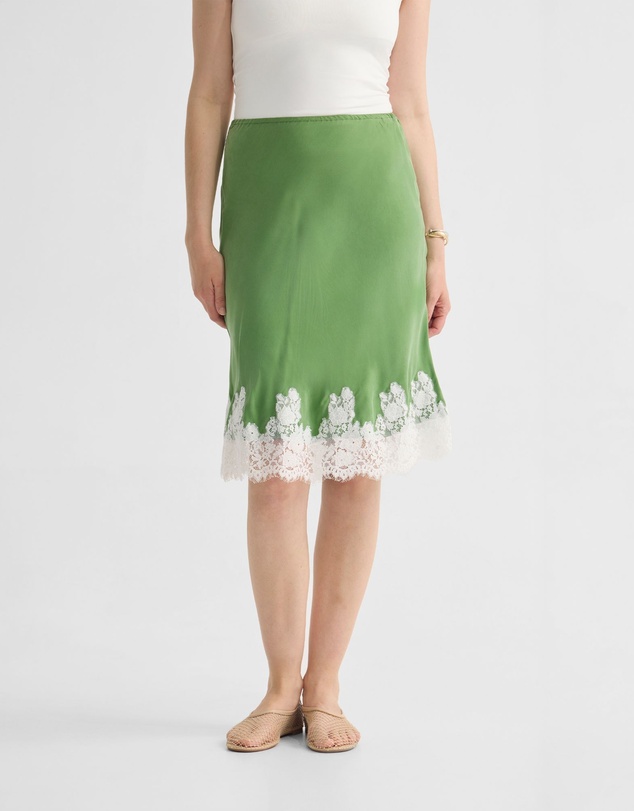 Oxford - Frieda Lace Trim Skirt