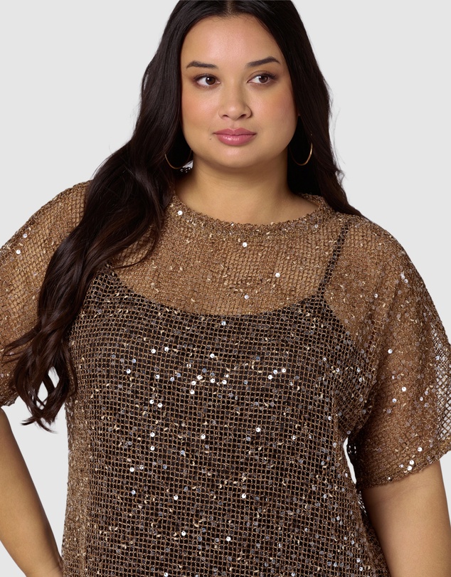 Sunday In The City - Raw Crochet Sequin Dress