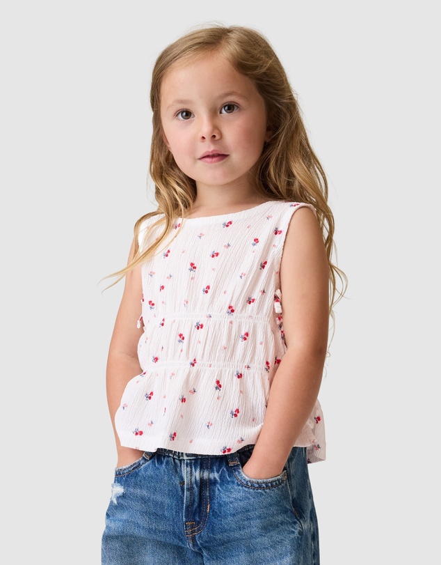 GAP - Sleeveless Crinkle Knit Top - Babies-Kids