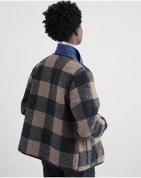 Seasalt - Seasalt Cornwall Navy Merywen Checked Jacket