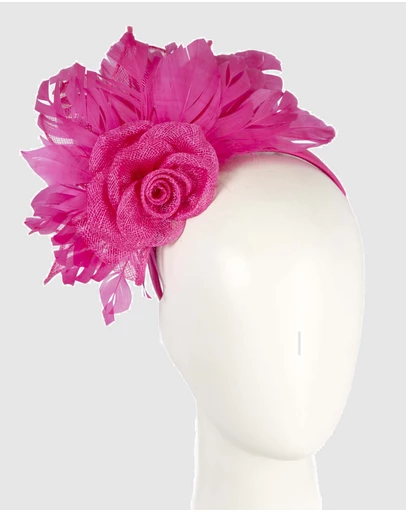 Max Alexander - Modern Fuchsia Racing Fascinator