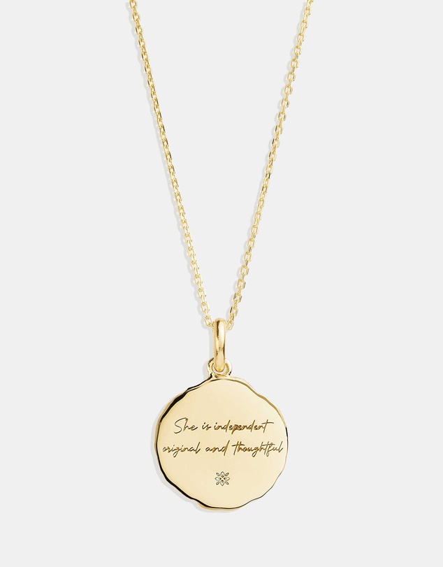 By Charlotte - She Is Aquarius Zodiac Necklace