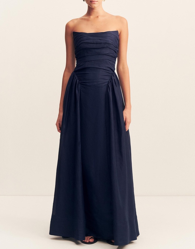 Shona Joy - Celeste Strapless Panelled Maxi Dress
