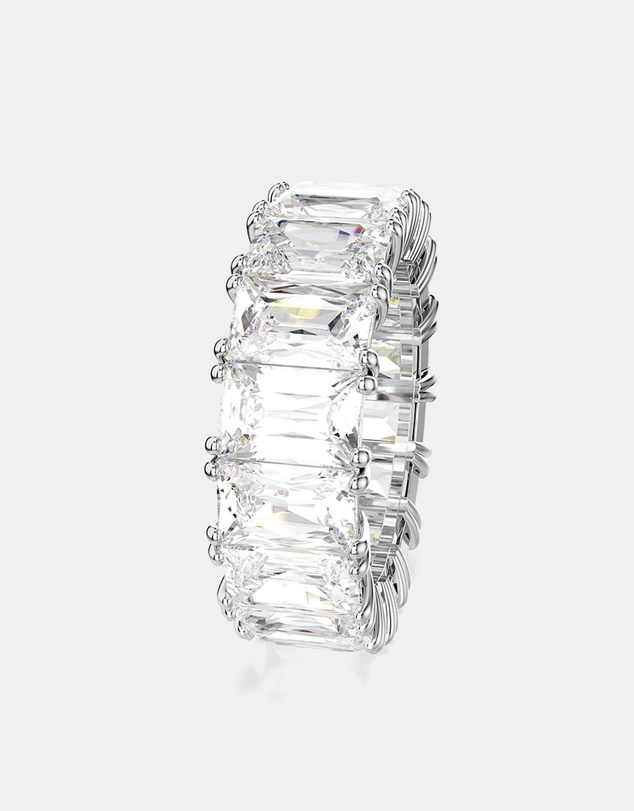 Swarovski - Matrix Vittore Ring, Baguette Cut, White, Rhodium Plated