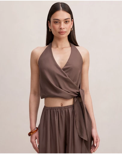 Forever New - Bronte Wrap Halter Neck Top