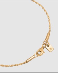 Kuzzoi - ICONIC EXCLUSIVE - Bracelet Male Cord Chain 925 Sterling Silver Gold Plated